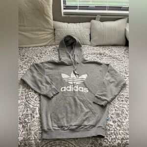 Adidas Grey Hoodie - Size 8
